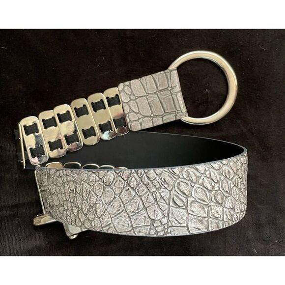 Sandy Dufler Adjustable Leather Hook Woman Belt Size L - Picture 2 of 8